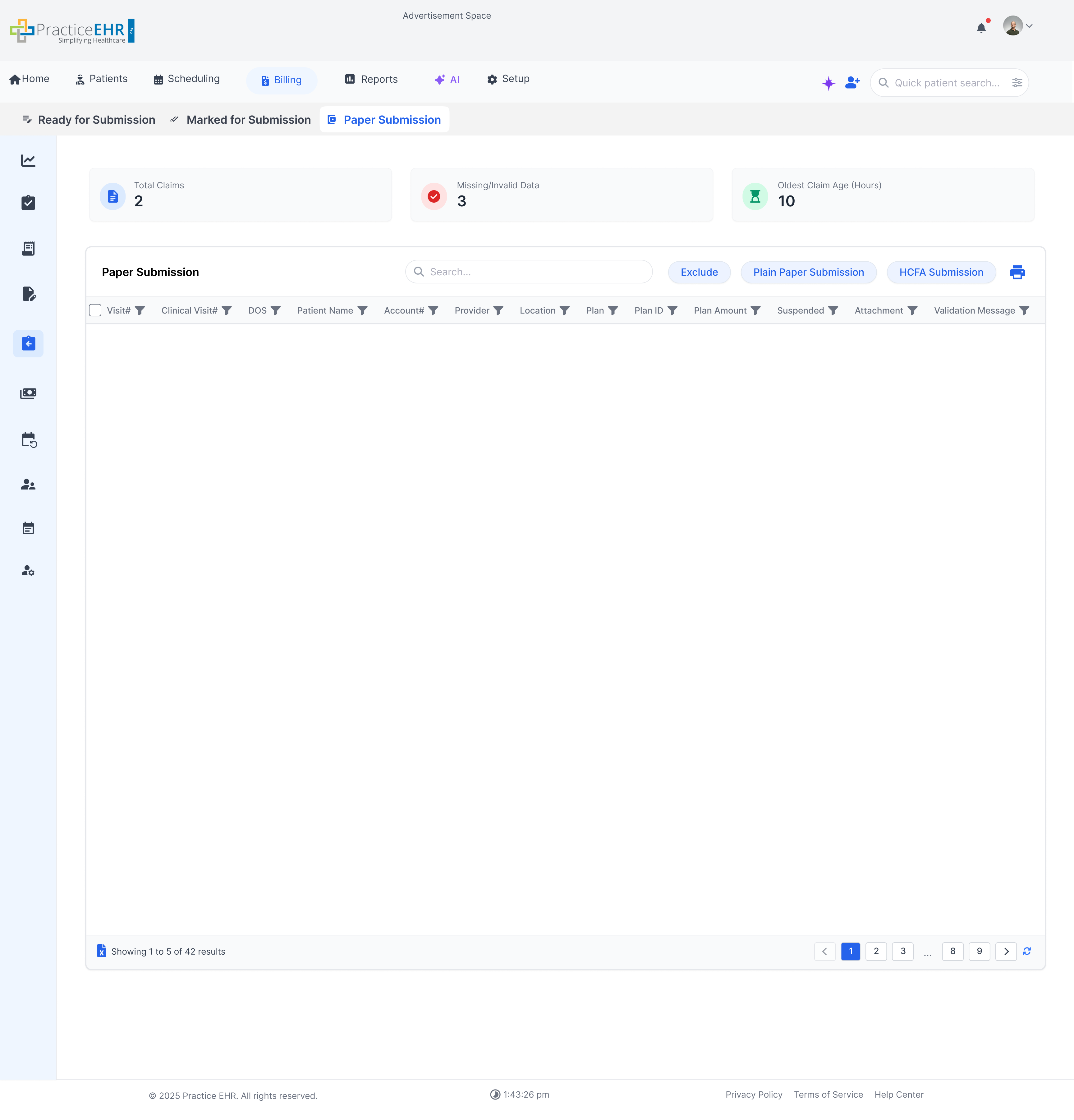Paper Submission Screenshot